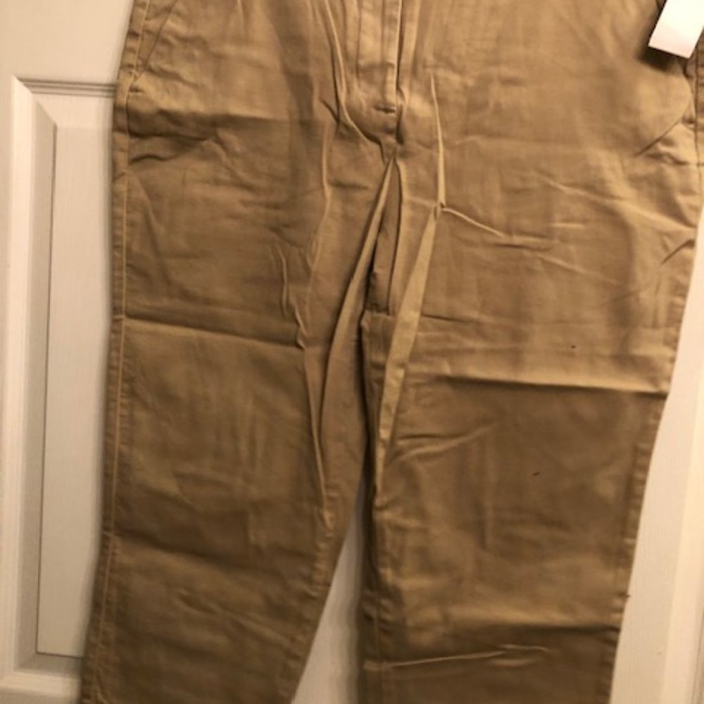 Laura Scott Tan Stretch Capri Size 14 - NWT